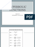 Hyperbolic Functions