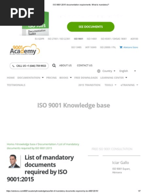 ISO 9001_2015 documentation requirements_ What is mandatory_