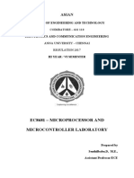 EC8681 - MPMC Lab Manual