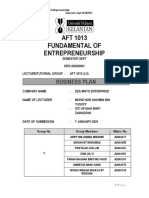 Aft 1013 Fundamental of Entrepreneurship