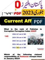 Pak Jan-2023 Current Affairs