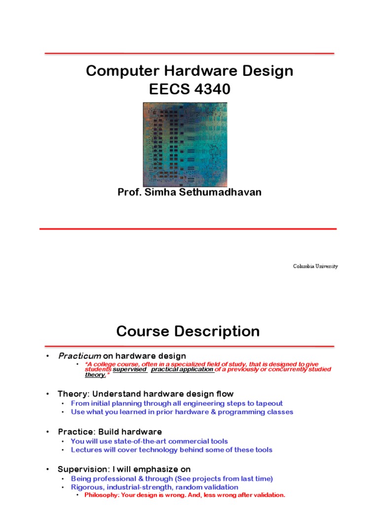 Computer Hardware Design PDF Integrated Circuit Central