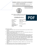 dokumen berisi soal ujian muatan lokal bahasa Jawa