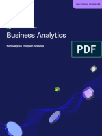 Business Analytics: Nanodegree Program Syllabus