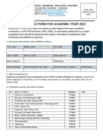 Donbosco Application Form 2022