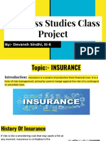 Business Studies Class Project on Insurance