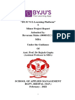 Minor Project of Byju's 1st Sem