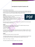 Class 11 Chemistry Chapter 6 Chemical Thermodynamics Important Questions With Answers