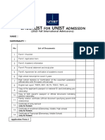 Application Forms For 2023 International Admissions