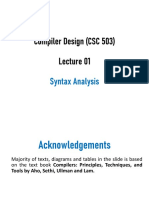 4 - Lecture 08 (Syntax Analysis - Part I)