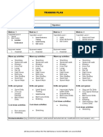 Sample Training Plan Template