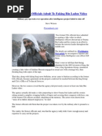 Former CIA Officials Admit to Faking Bin Laden Videos