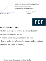 1, Introduction To Political Science, Topic One