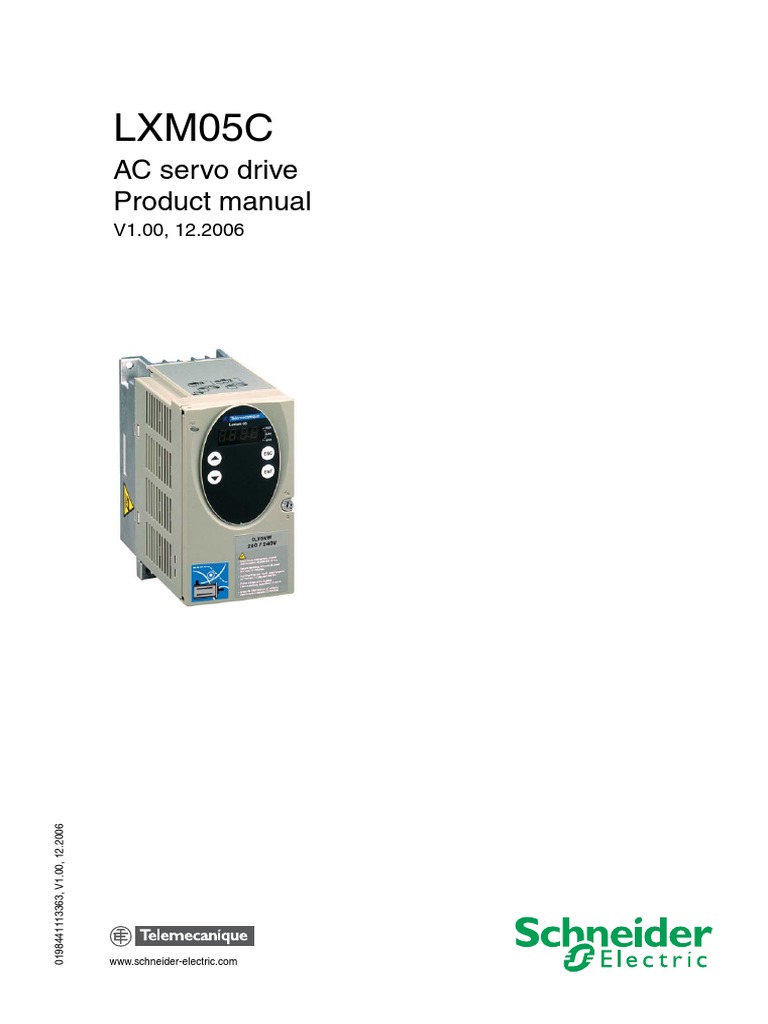 lxm05c Manual v100 Te en | PDF | Electromagnetic Compatibility | Safety