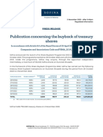 Sofina SA Press Release Treasury Shares Buyback 03.11.2022