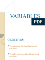 Classifying Research Variables