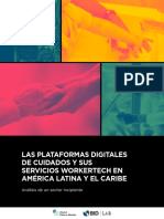 Las Plataformas Digitales de Cuidados y Sus Servicios Workertech en America Latina y El Caribe
