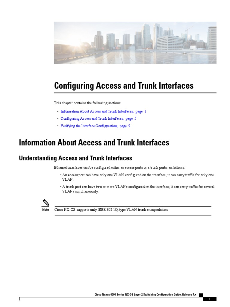 Configuring Access and Trunk Interfaces PDF Network Switch