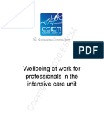 Wellbeing at Work For Professionals in The Intensive Care Unit