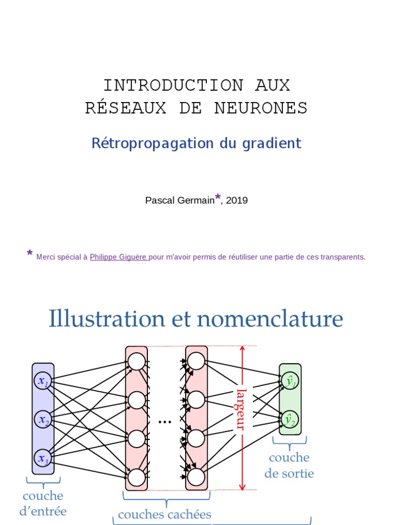 Rétropropagation du Gradient en Deep Learning | PDF | Réseau de ...