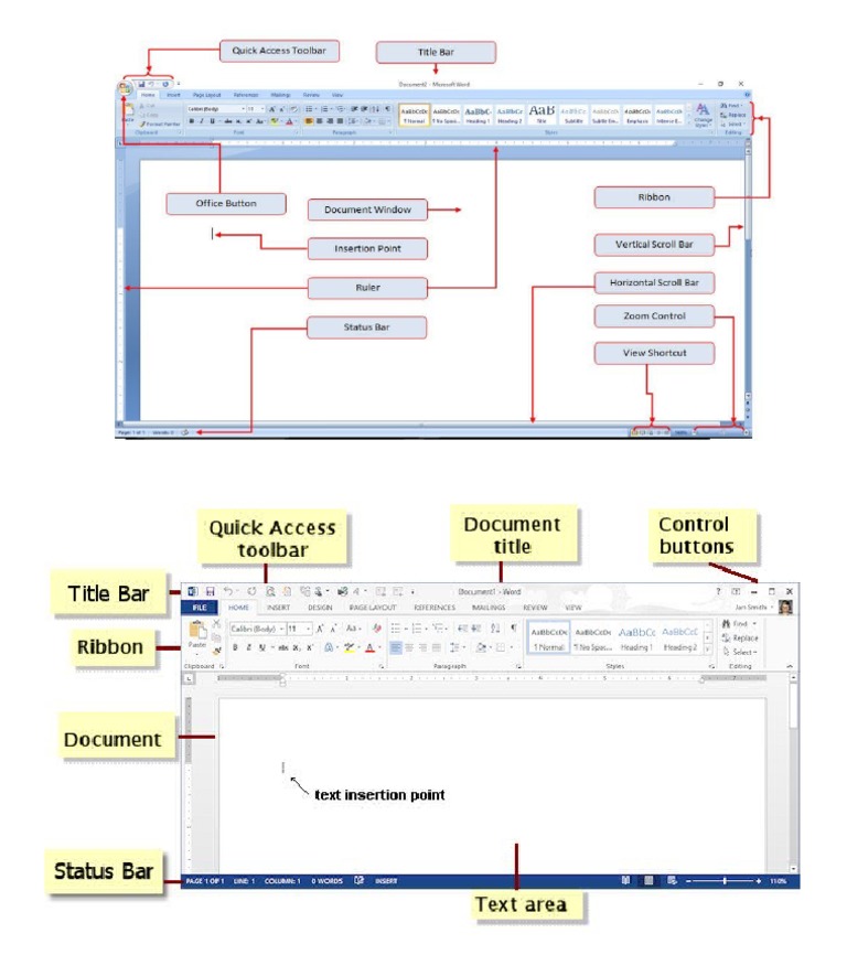 Ms word parts pdf