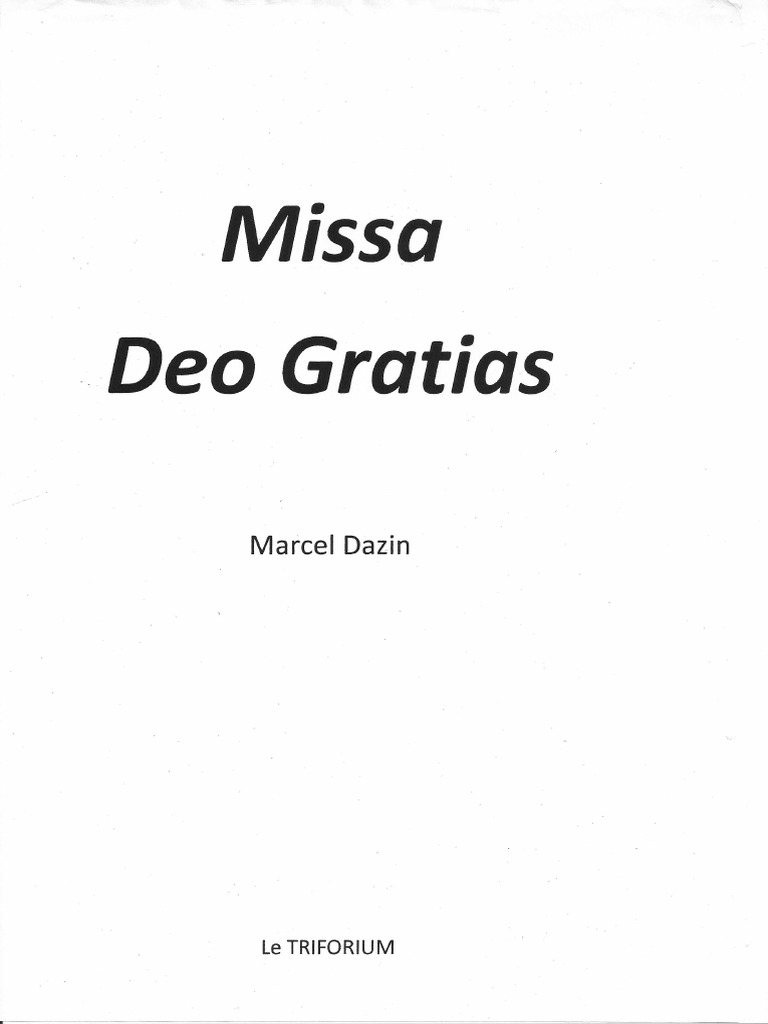 Missa Deo Gratias Marcel Dazin PDF
