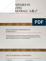 Strategies in Playing Basketball