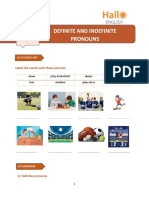 Unit 3 - Definite and Indefinite Pronouns