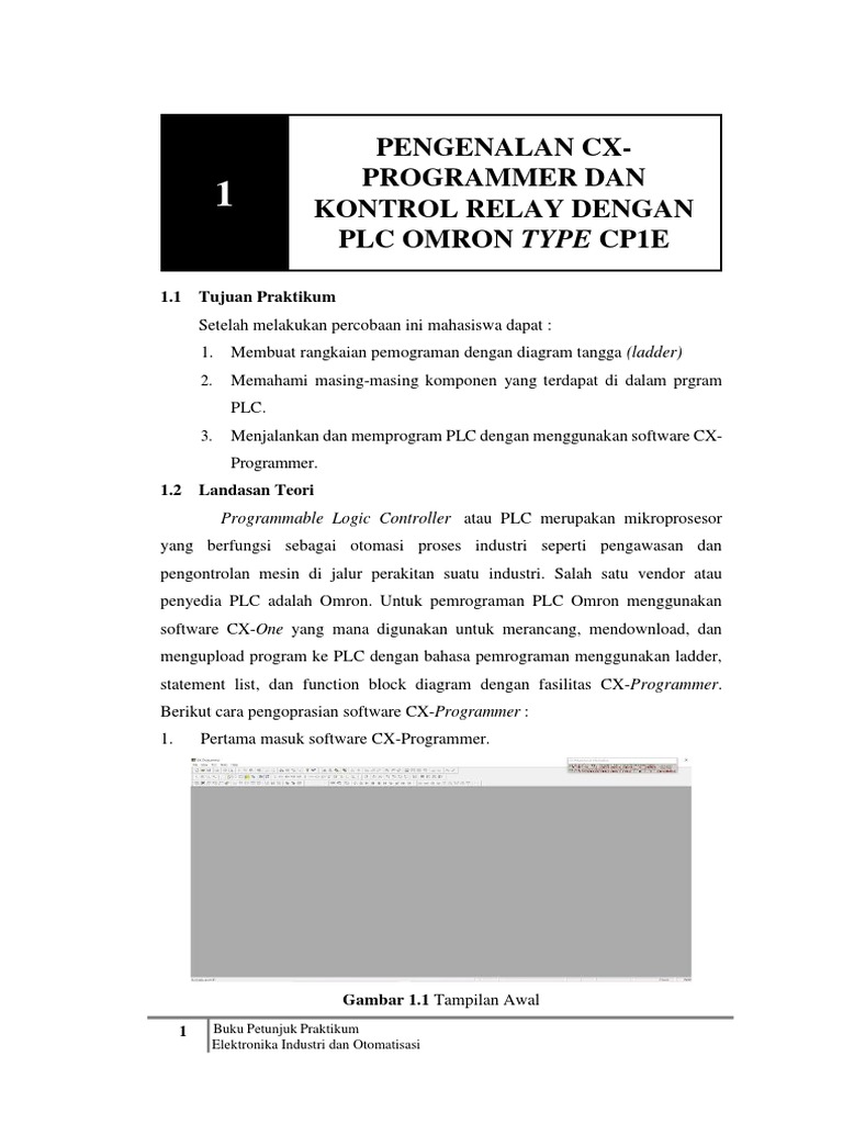 Praktikum Pemrograman PLC Omron CP1E | PDF | Komputer