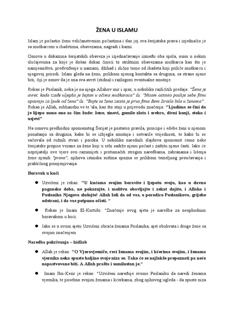 Žena u islamu | PDF
