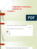 Measurement and Data Processing SL - Paper 1