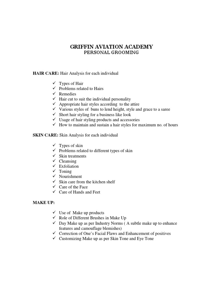Personal Grooming PDF