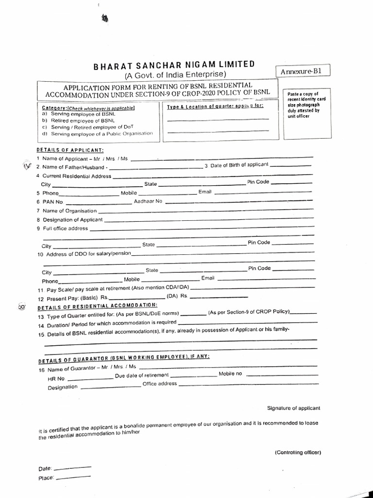 Quarters Application | PDF | Lease | Private Law