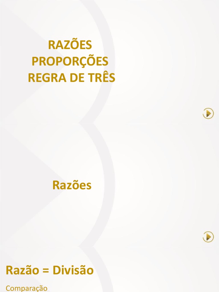 Razão Proporção e Regra de 3 | PDF | Razão/Proporção | Matemática