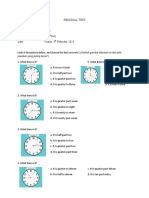 Remidial Test IV Time Questions