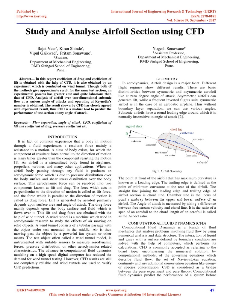 CFD Analysis of NACA 0010 Airfoil | PDF | Technology & Engineering