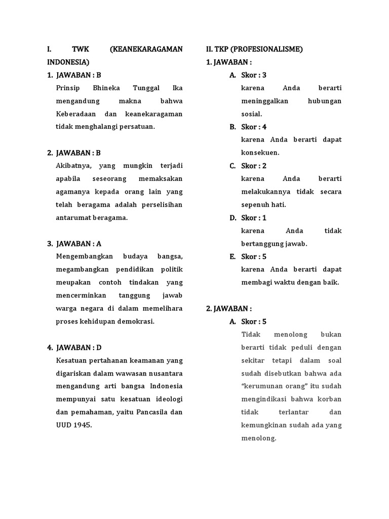 6414 - Dava Setyawan Putra - Pembahasan - SKD | PDF