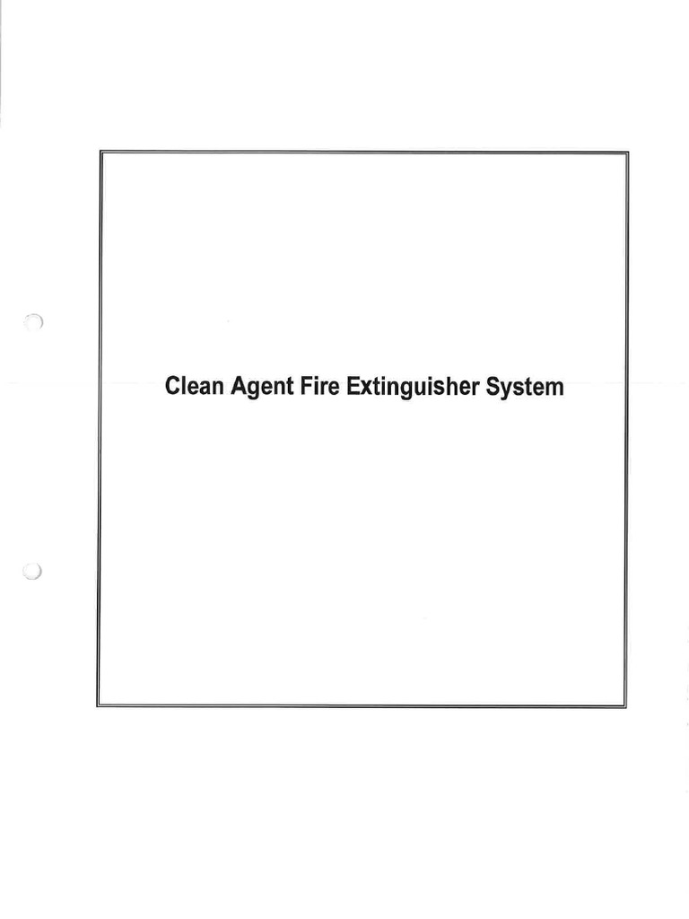 Clean Agent Fire Extinguisher System PDF