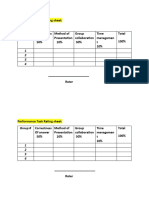 Performance Task Rating Sheet 1