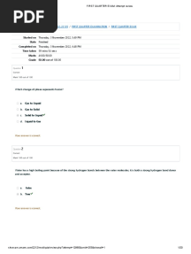FIRST QUARTER EXAM - Attempt Review
