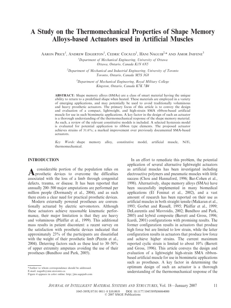 A Study On The Thermomechanical Properties Of Shape Memory Pdf