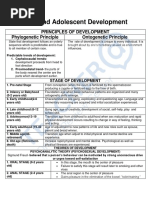 Child and Adolescent Development