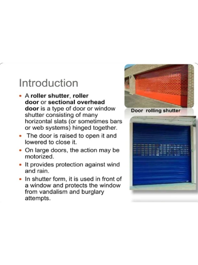 Rolling Shutters | PDF