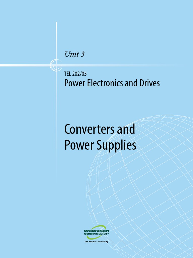 Power Electronics Drives U3 PDF Rectifier Power Inverter