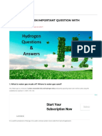 Class11 Hydrogen Important Question With Answers - Chemistry Tutorials