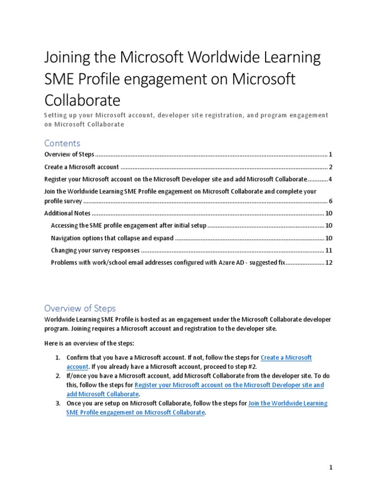 SME Profile | PDF | Microsoft | Computing