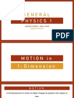 GP1 - Lesson 4 - 1D Motion