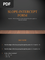 G8 Math Q1 - Week 6 - Slope Intercept Form