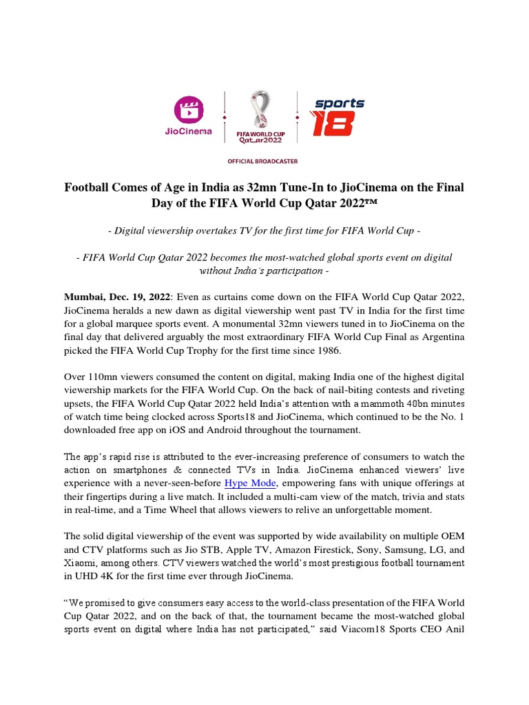 Fifa World Cup 2022 Final Highlights Jiocinema