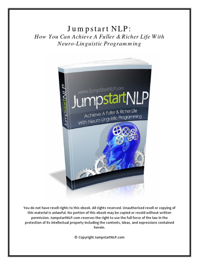 NLP FOR BEGINNERS - Jumpstart NLP (PDFDrive) | PDF | Neuro Linguistic ...